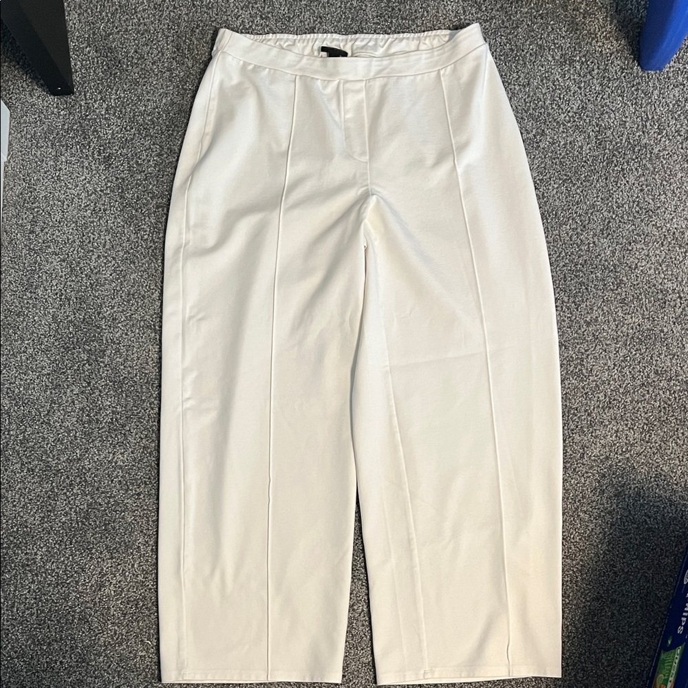 J. Jill Cream Wearever Collection Pants